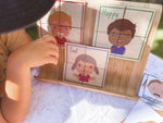 Load image into Gallery viewer, Wooden Emotions 32 Piece Puzzle children playing with the puzzle
