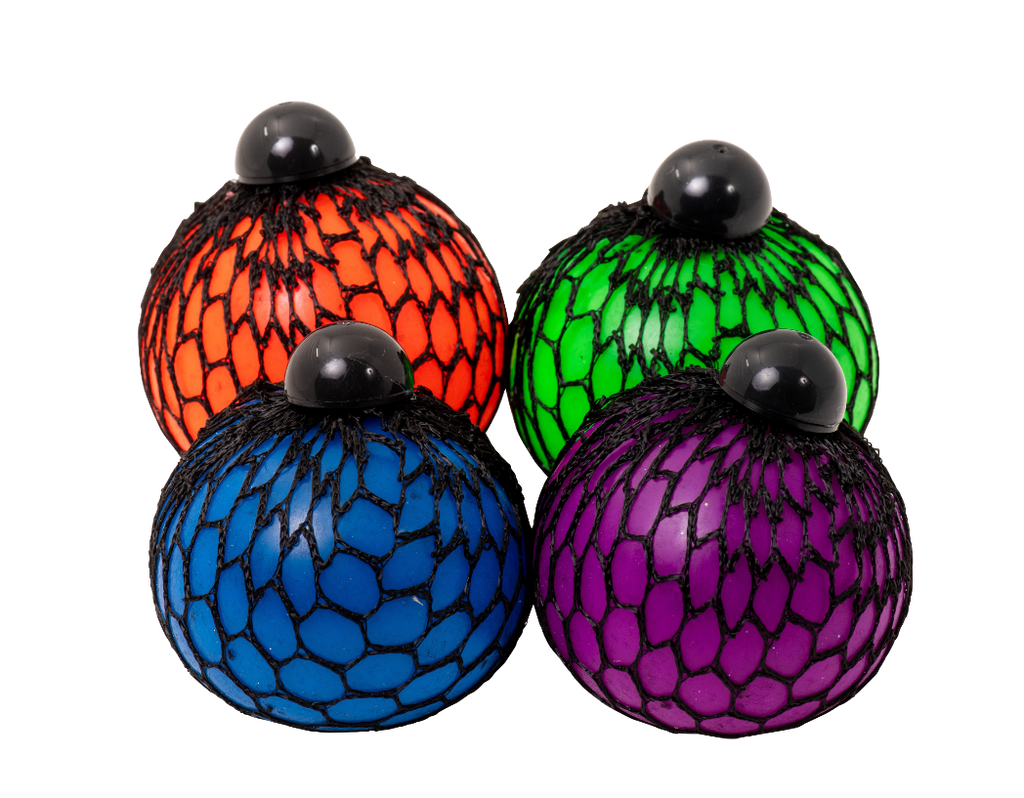 Gooey Mesh Ball Squeezy - Red, Green, Blue and Purple